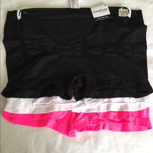 Bebe Womens 3 Pack Boy Legs Intimates Seamless - Picture 4 of 9